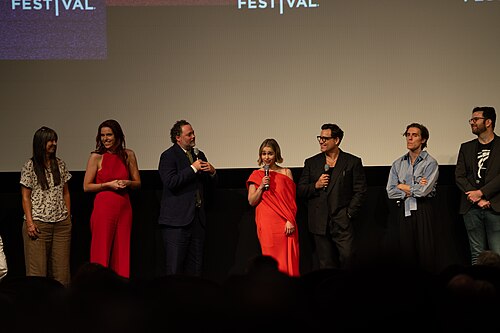 Cast and crew panel during the Q&A of the Next Life world premiere at Tribeca Festival 2026