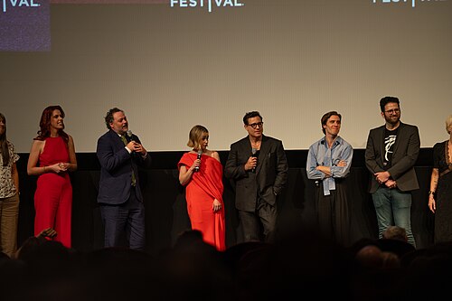 Cast and crew panel during the Q&A of the Next Life world premiere at Tribeca Festival 2026
