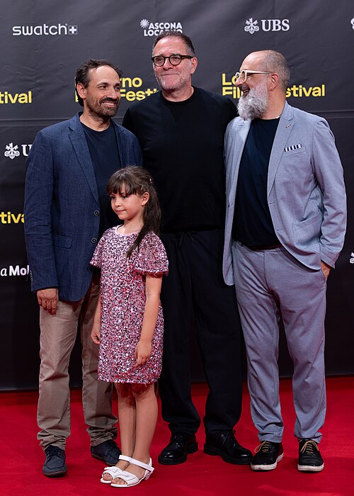 Cast and crew of Armony on the red carpet at the 79th Locarno Film Festival