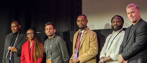 Cast and crew of Kikuyu Land during the 2026 Sundance Film Festival