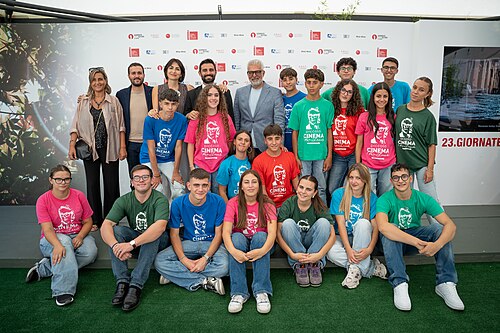 Cast and crew of Waiting for Ken Loach at Venice Film Festival 2026.