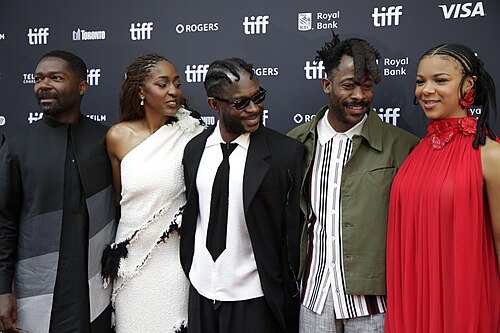 Cast of Clarissa at the Premiere of Clarissa at the 2026 Toronto International Film Festival (l to r): David Oyelowo, Ayo Edebiri, Arie Esiri, Chuko Esiri, India Amarteifio