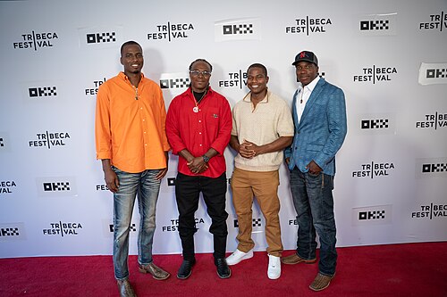 (From L to R) Willis "Shun" Nelson, Willie "Bo" Nelson, Adrain "A-Earl" Nelson, and Courtney "Chops" Nelson at the premiere of HARVEST at Tribeca Film Festival 2026.
