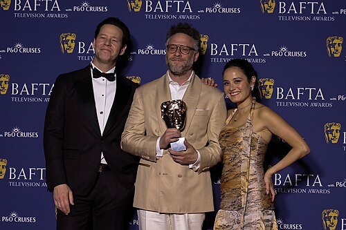 Cast of The Studio winning International at BAFTA TV Awards May 26
