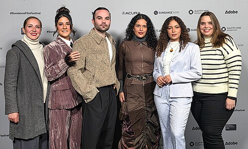 Cast, producers and director of Marga En El DF premiere at the 2026 Sundance Film Festival