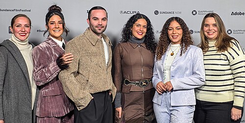 Cast, producers and director of Marga En El DF at the 2026 Sundance Film Festival