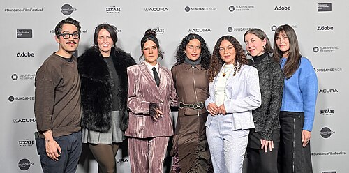 Cast, producers and director of Marga En El DF at the 2026 Sundance Film Festival