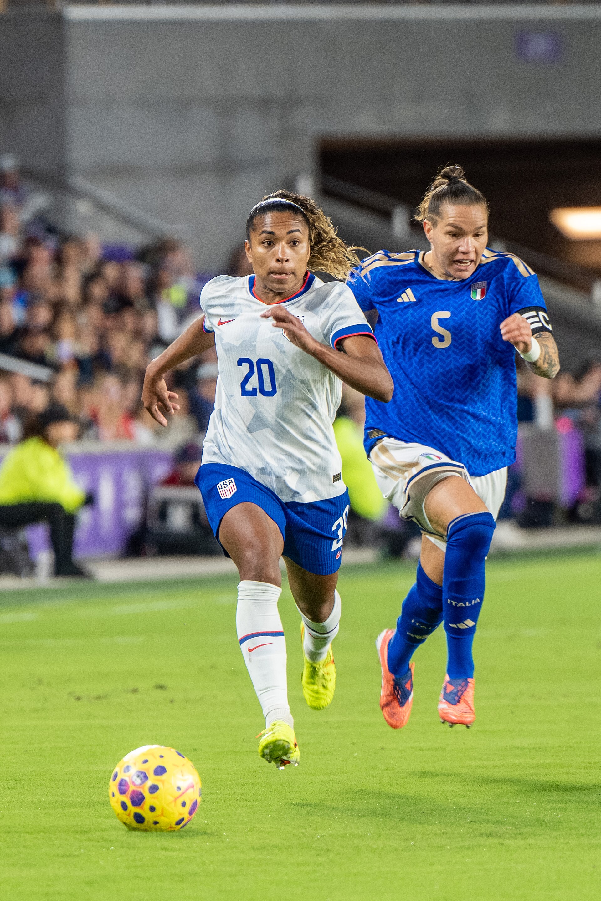 Catarina Macario Elena Linari during United States Women's Soccer Team vs Italy Women's National Football Team on November 28 2025