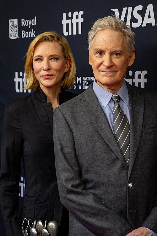 Cate Blanchett, actor, and Kevin Kline, actor, at the 2024 Toronto International Film Festival (TIFF) for the movie Disclaimer.