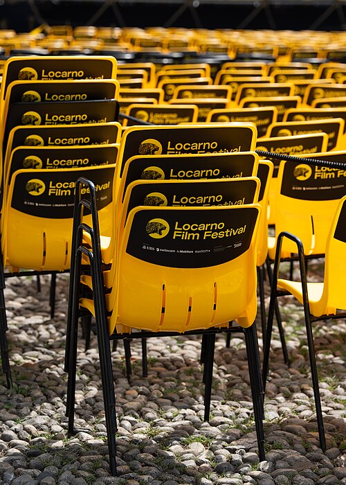 Chairs at Piazza Grande at the 2026 Locarno Film Festival