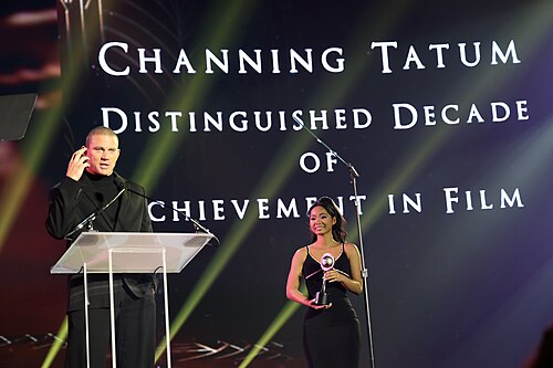 Channing Tatum at CinemaCon 2025 where he was honored with Distinguished Decade of Achievement at the Screen Achievements Awards in Film at Caesar's Palace at Las Vegas, NV