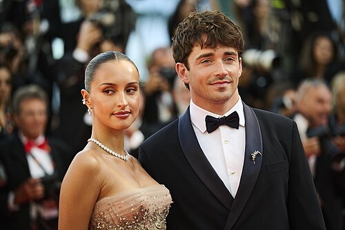 Charles Leclerc and Alexandra Leclerc attend the La Vie D'Une Femme screening at the 79th annual Cannes Film Festival