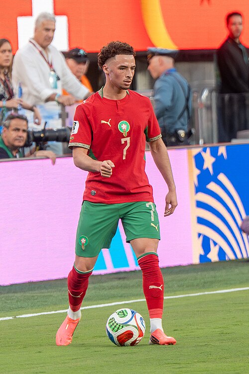 Chemsdine Talbi during Brazil v Morocco on 13 June 2026 at the 2026 FIFA World Cup at NY/NJ Stadium in East Rutherford, NJ