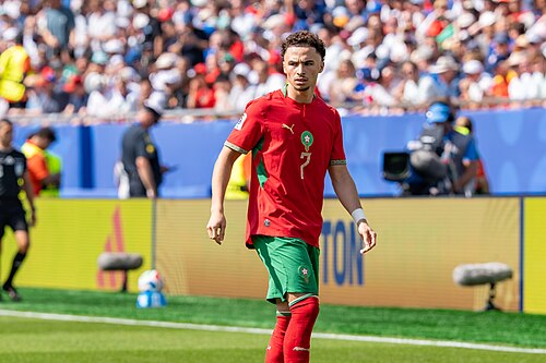 Chemsdine Talbi during France v Morocco at the 2026 FIFA World Cup