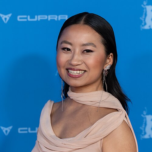 Actress Chen Emilie Yan at the premiere of Staatsschutz at the 2026 Berlin International Film Festival