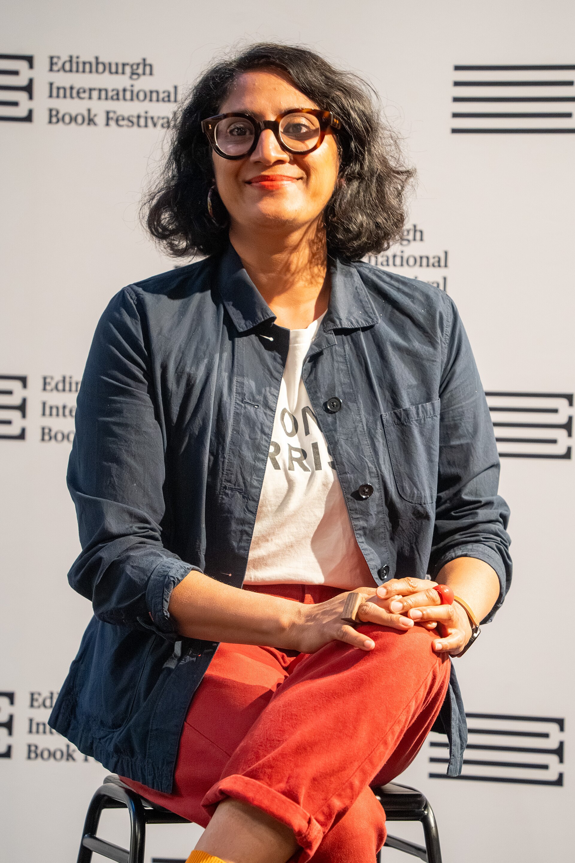 Chitra Ramaswamy at the 2025 Edinburgh International Book Festival