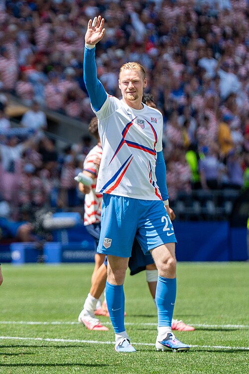 Chris Brady during United States v Australia on 19 June 2026 at the 2026 FIFA World Cup
