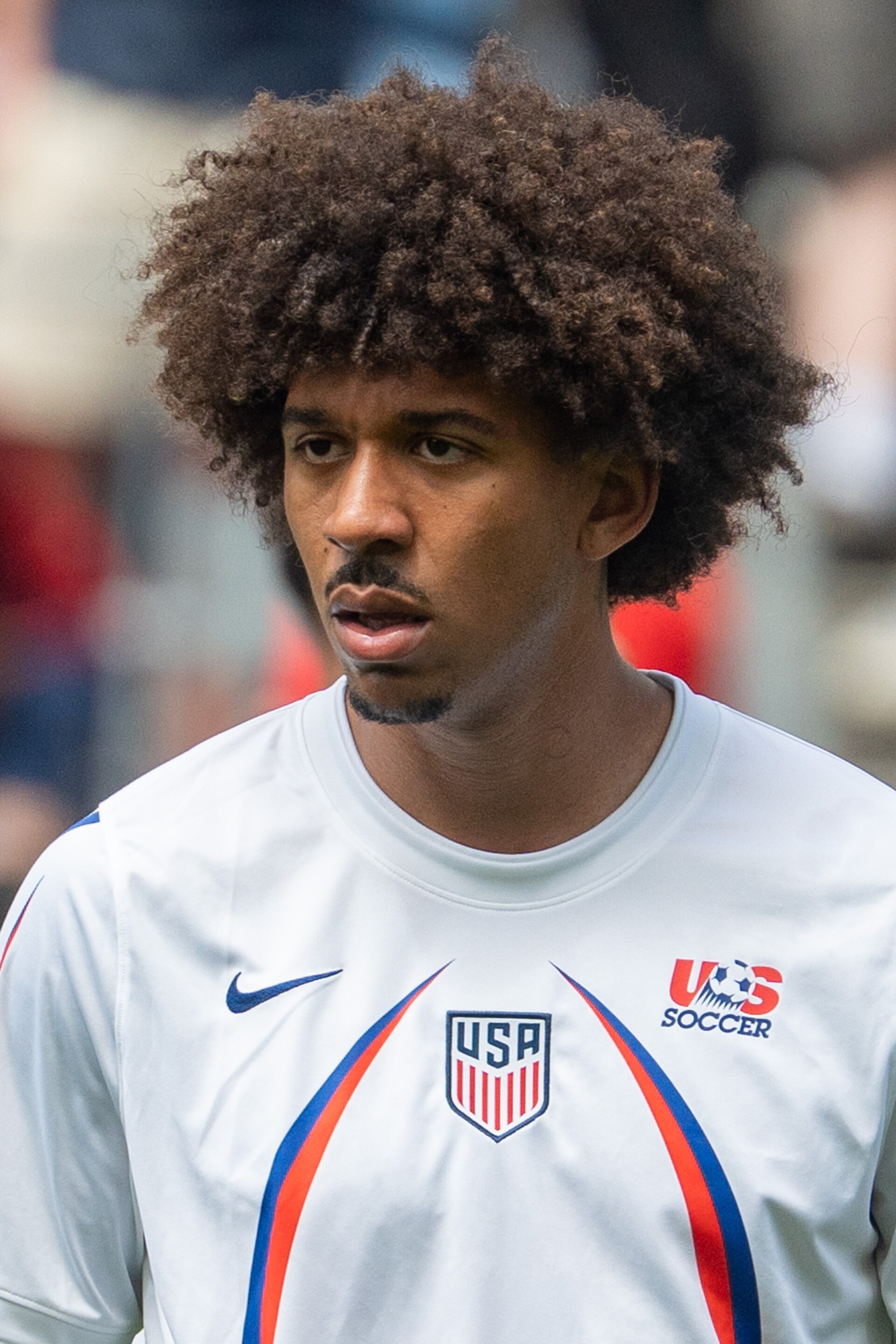 Chris Richards during United States v Australia on 19 June 2026 at the 2026 FIFA World Cup