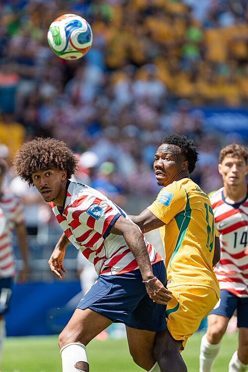 Chris Richards Nestory Irankunda during United States v Australia on 19 June 2026 at the 2026 FIFA World Cup