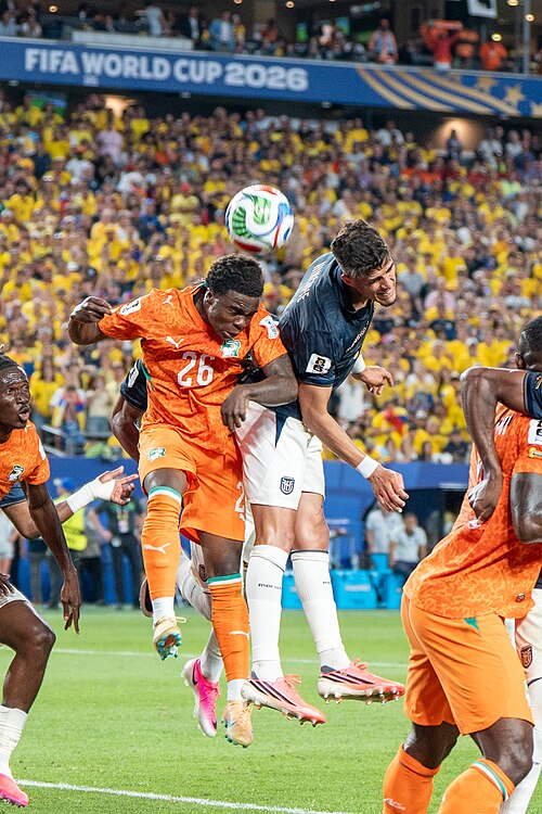 Christ Inao Oulai Piero Hincapie during Côte d'Ivoire v Ecuador on 14 June 2026 at the 2026 FIFA World Cup