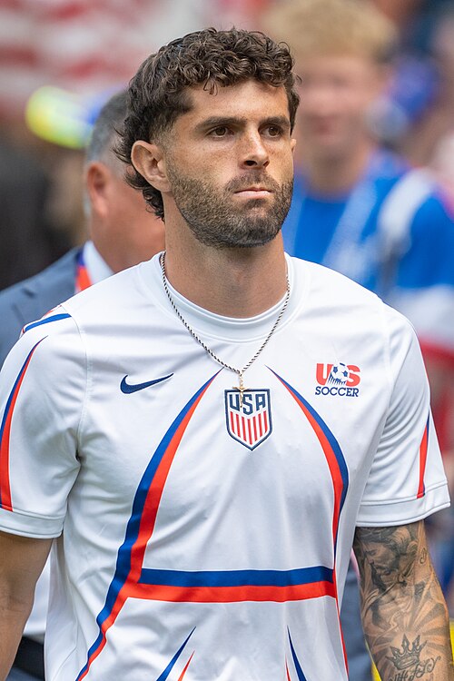 Christian Pulisic during United States v Australia on 19 June 2026 at the 2026 FIFA World Cup