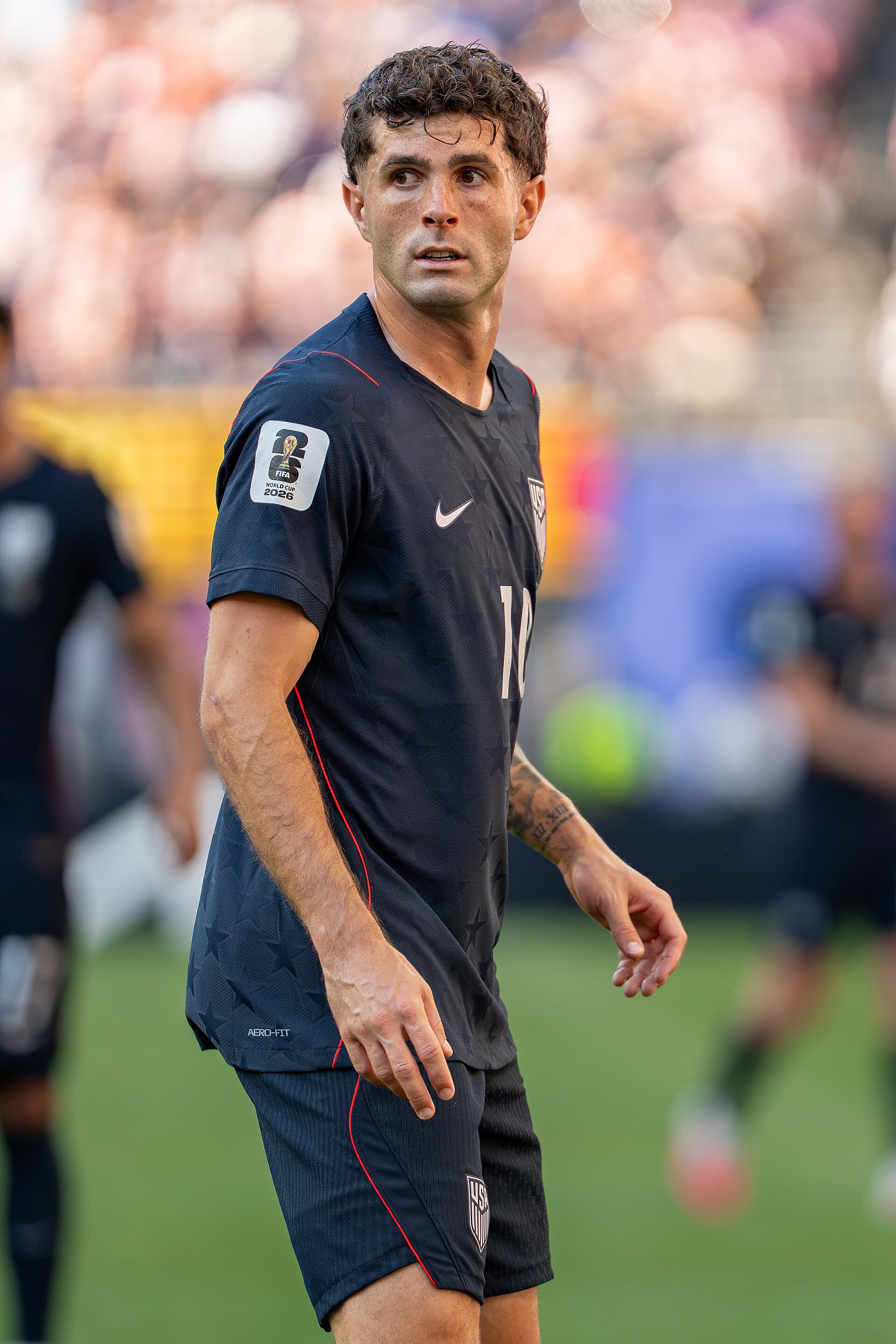 Christian Pulisic during Belgium v United States at the 2026 FIFA World Cup
