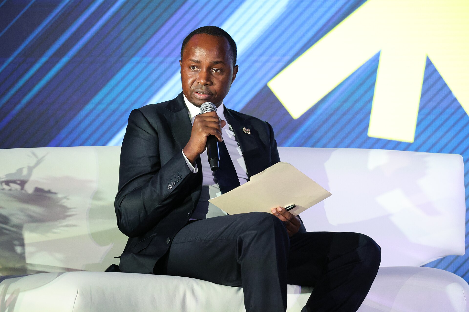 Christopher Kirigua, Republic of Kenya representative, at the Essence Festival of Culture in July 2025 on a panel called .