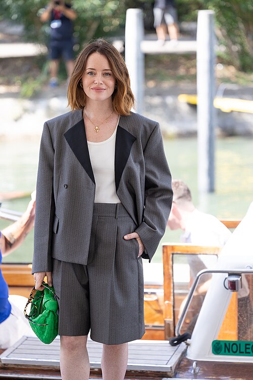 Claire Foy, actress, at 82nd Venice International Film Festival in Venice, Italy for the film Ink.