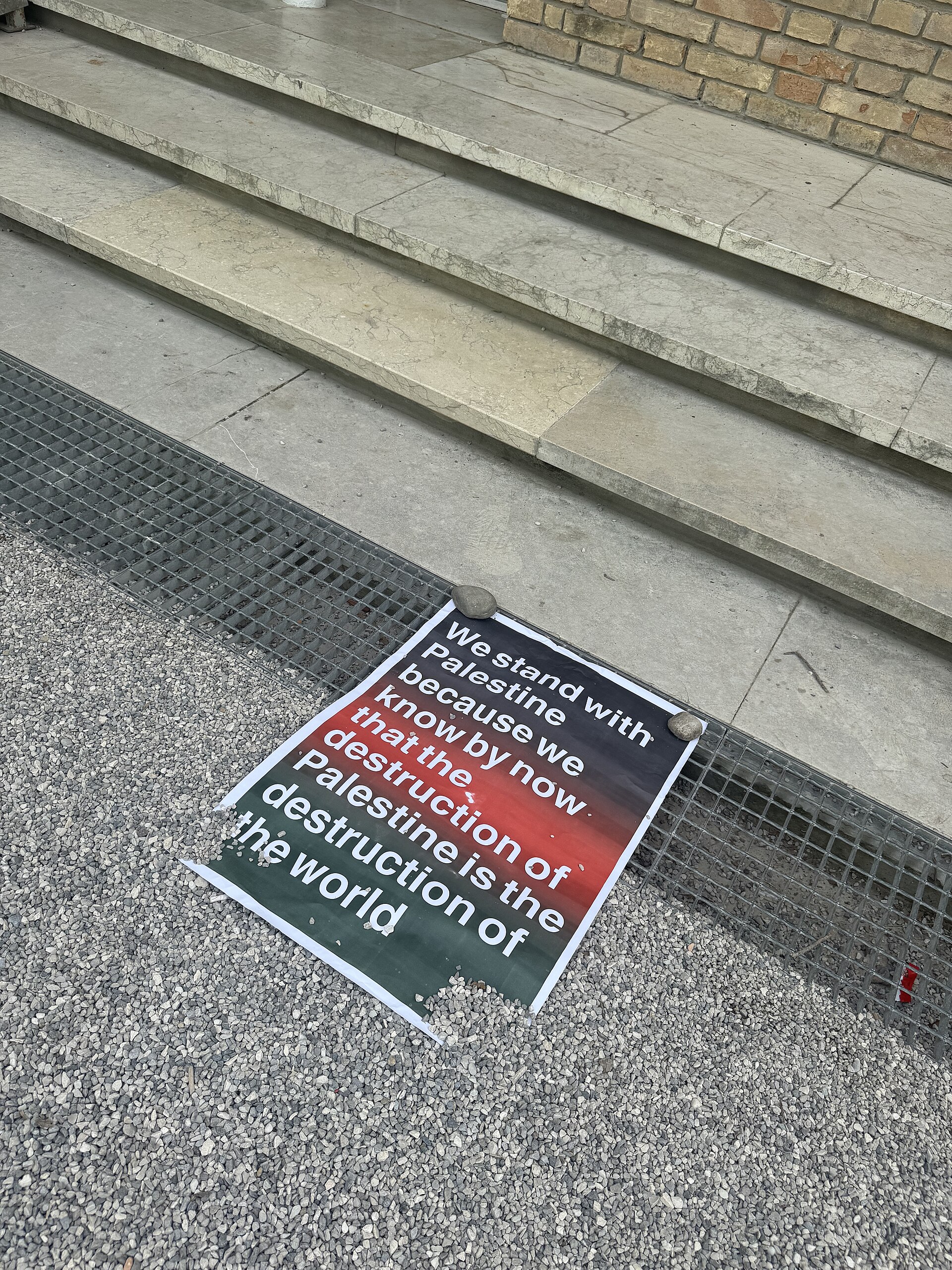 Switzerland Pavilion closed late afternoon at the Venice Biennale on May 8, 2026.  to protest the inclusion of Israel in the art exhibition. Numerous pavilions closed for all or part of the day.