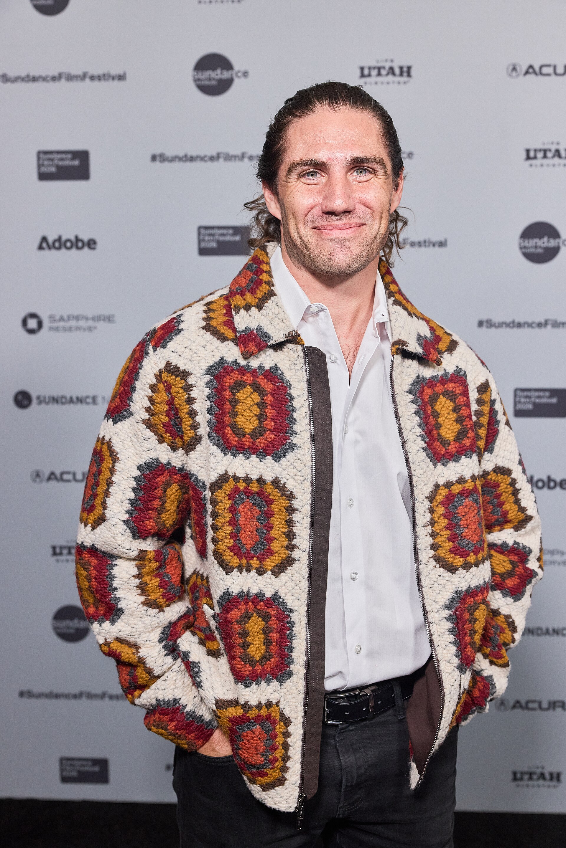 Colin Cadarette at the 2026 Sundance Film Festival for Some Kind of Refuge