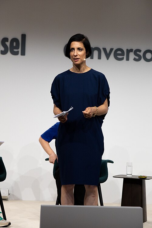Coline Milliard, executive editor of Art Basel, at the Art Basel international art fair in Basel, Switzerland in June 2025.