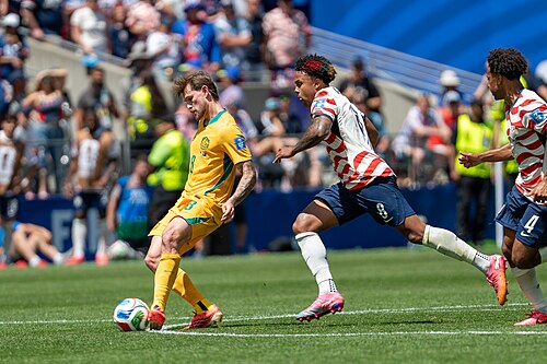 Connor Metcalfe Weston McKennie during United States v Australia on 19 June 2026 at the 2026 FIFA World Cup