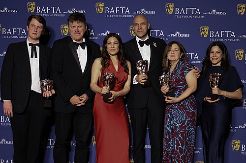 Pictured from Left - Robert MacQueen, Ben de Pear, Ramita Navai, Karim Shah, Melanie Quigley, Menna Hijazi