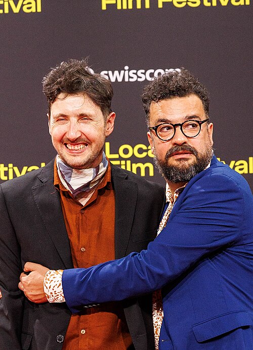 Cristóbal León and Joaquín Cociña attend "The Invite" red carpet during the 79th Locarno Film Festival on August 08, 2026 in Locarno, Switzerland