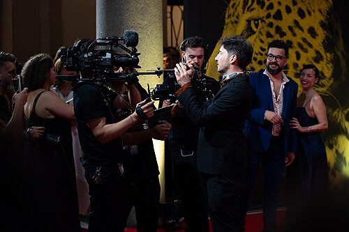 Cristóbal León on the red carpet at the 79th Locarno Film Festival 2026