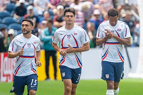 Cristian Roldan Gio Reyna Auston Trusty during United States v Australia on 19 June 2026 at the 2026 FIFA World Cup