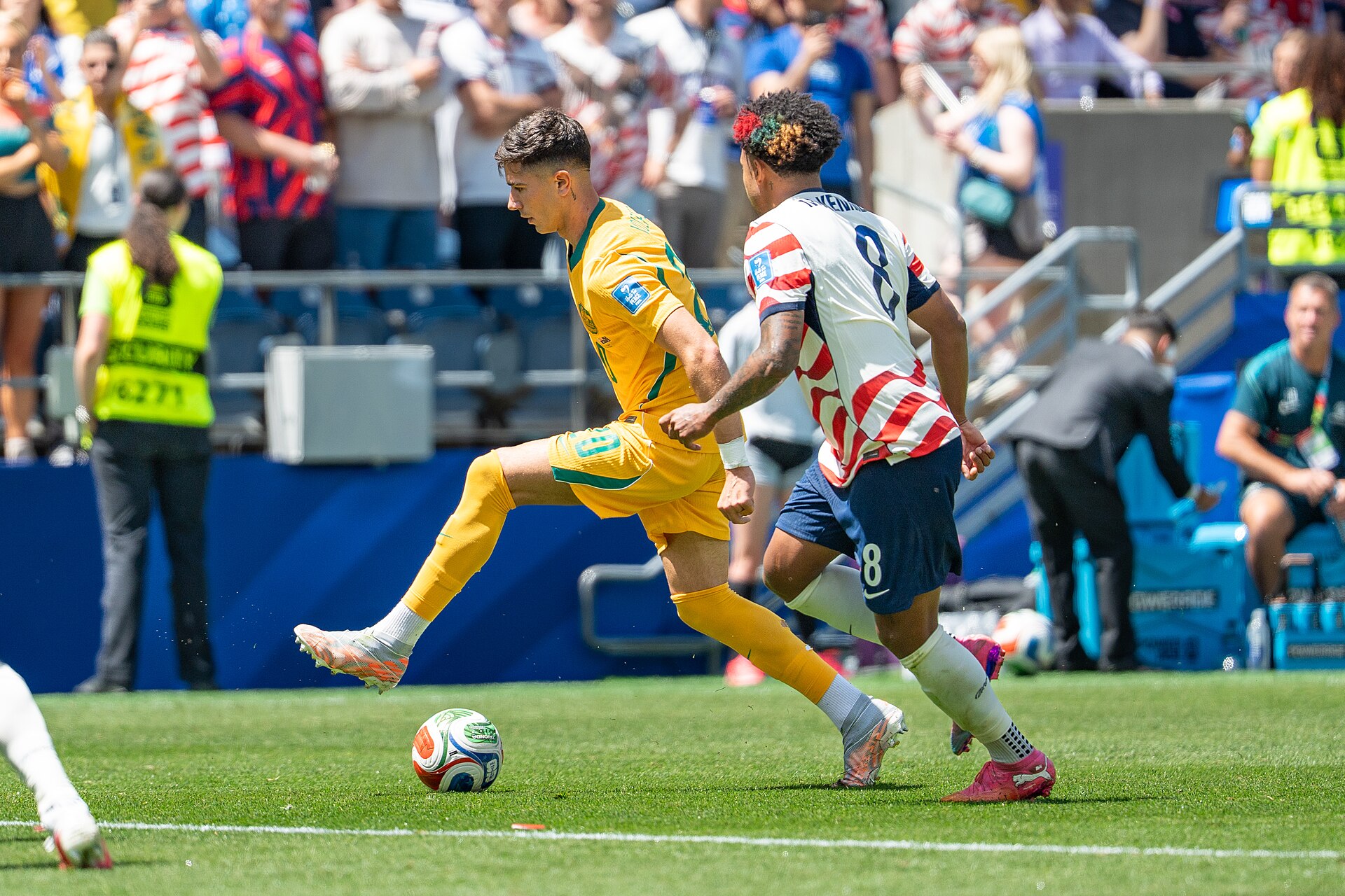 Cristian Volpato during United States v Australia on 19 June 2026 at the 2026 FIFA World Cup