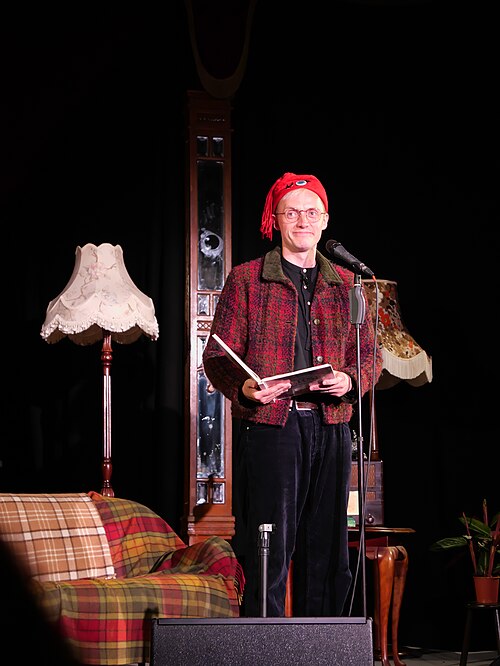Hamish Hawk as Ivor Cutler in "Life in a Scottish Sitting Room, Vol. 0"
