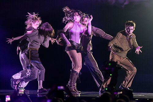 DARA performing Bangaranga, representing Bulgaria in the 2nd Semi Final of the 2026 Eurovision Song Contest in Vienna