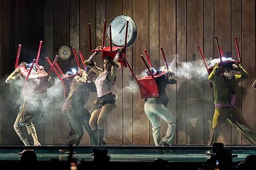 DARA performing Bangaranga, representing Bulgaria in the Grand Final of the 2026 Eurovision Song Contest in Vienna