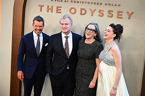 Matt Damon, Christopher Nolan, Emma Thomas, and Anne Hathaway at the NYC Premiere of "The Odyssey" - July 14, 2026