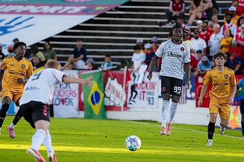 Daniel Moore playing for the Richmond Kickers vs Fort Wayne FC  on June, 20, 2026