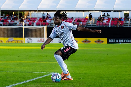 Daniel Moore playing for the Richmond Kickers vs Fort Wayne FC  on June, 20, 2026