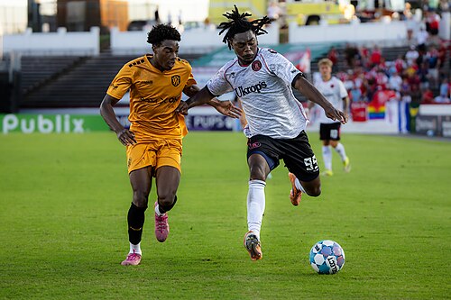 Daniel Moore playing for the Richmond Kickers vs Fort Wayne FC  on June, 20, 2026