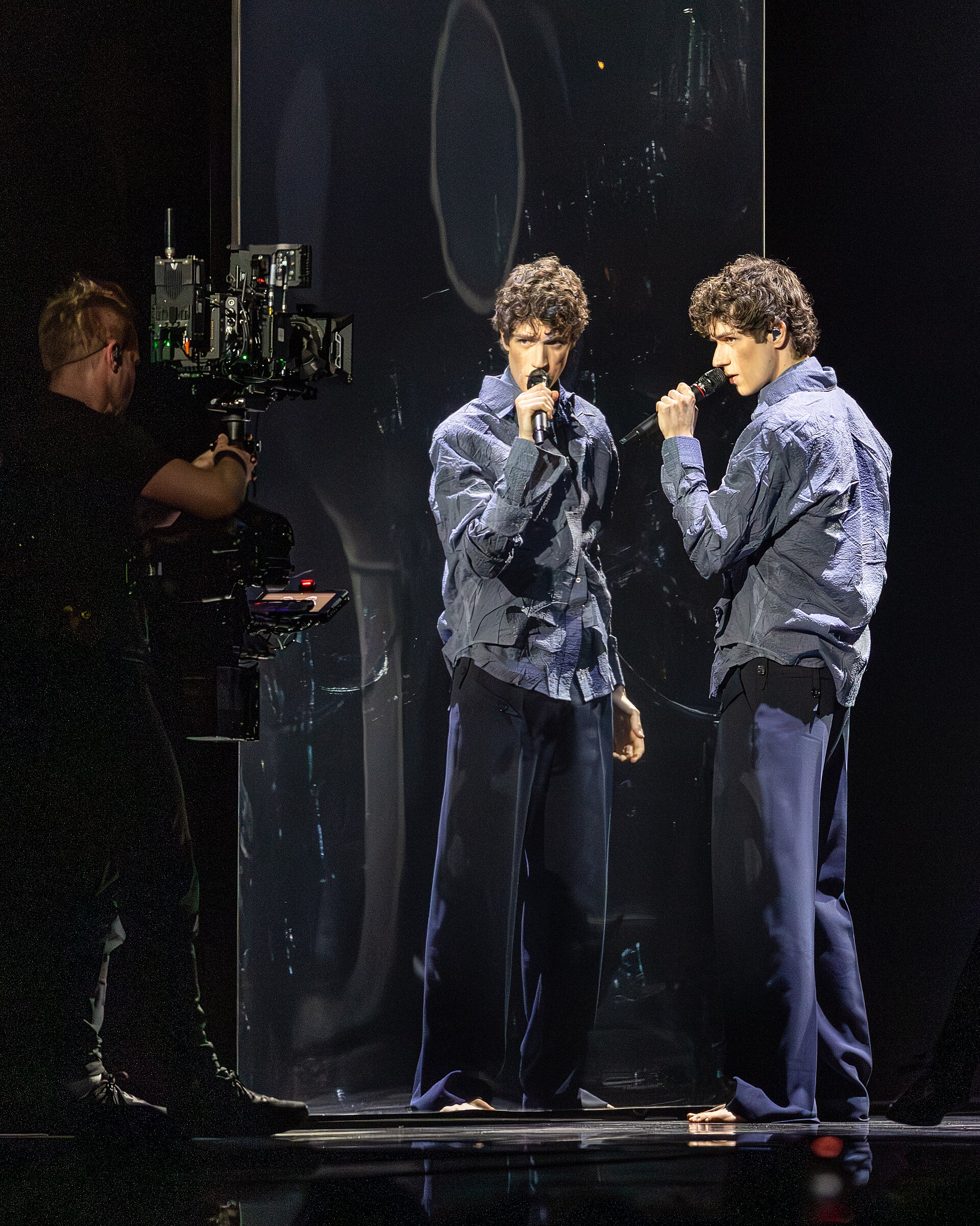 Daniel Zizka performing CROSSROADS, representing Czechia in the 2nd Semi Final of the 2026 Eurovision Song Contest in Vienna