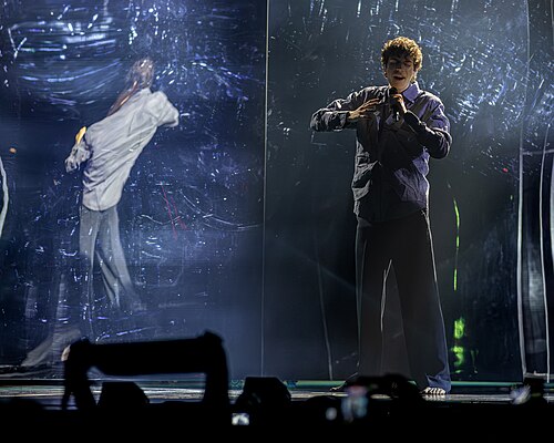 Daniel Zizka performing CROSSROADS, representing Czechia in the 2nd Semi Final of the 2026 Eurovision Song Contest in Vienna
