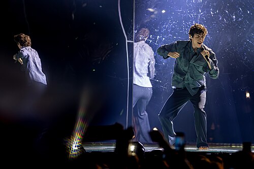 Daniel Zizka performing CROSSROADS, representing Czechia in the 2nd Semi Final of the 2026 Eurovision Song Contest in Vienna