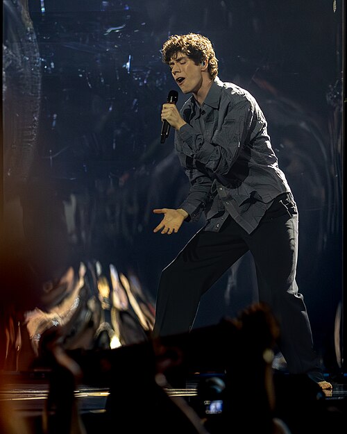 Daniel Zizka performing CROSSROADS, representing Czechia in the 2nd Semi Final of the 2026 Eurovision Song Contest in Vienna