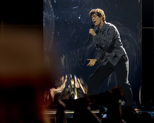 Daniel Zizka performing CROSSROADS, representing Czechia in the 2nd Semi Final of the 2026 Eurovision Song Contest in Vienna