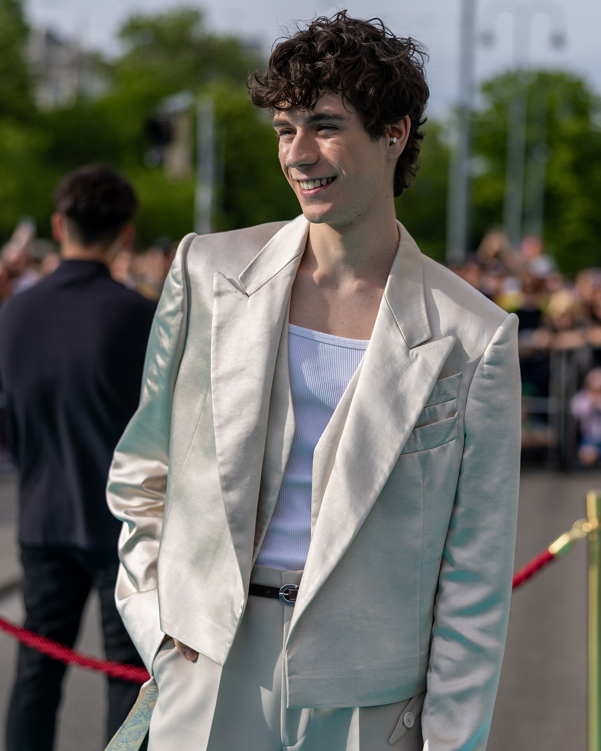 Daniel Zizka representing Czechia on the Turquoise Carpet at the 2026 Eurovision Song Contest in Vienna
